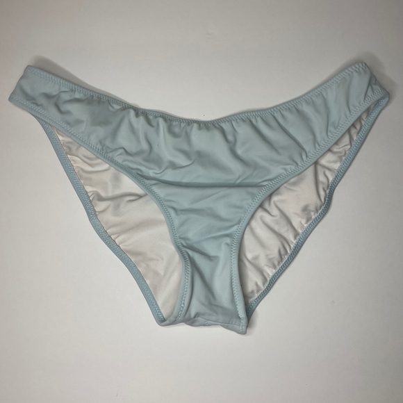 PINK Baby Blue Ruched Bathing Suit Bottom - Picture 2 of 2